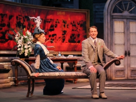 Cristina Panfilio and Matt Schwader in The Importance of Being Earnest, 2014.