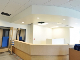 Interior of the State of Wisconsin Department Of Children and Families office building.