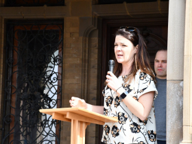 Mame McCully at Pabst Mansion Restoration Kickoff