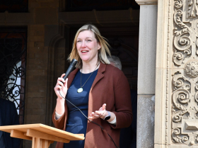 Lindsey St. Arnold Bell at Pabst Mansion Restoration Kickoff
