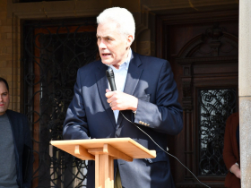 Ald. Robert Bauman at Pabst Mansion Restoration Kickoff