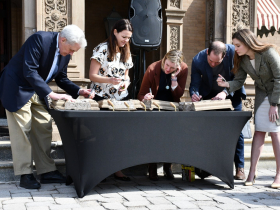 Terra Cotta Signing at Pabst Mansion Restoration Kickoff