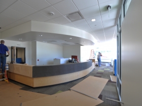 The lobby of the State of Wisconsin Department of Children and Families.