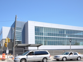West side view of the State of Wisconsin Department Of Children and Families office building.