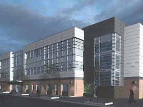 Original Rendering Northwest Corner Elevation