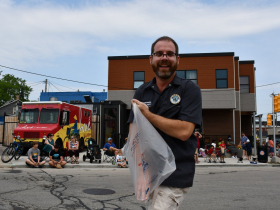 Supervisor and Representative Ryan Clancy at the 2023 Humboldt Park Independence Day Parade