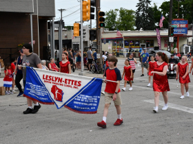 Leslyn-Ettes Baton Twirling Corps at 2024 Bay View 4th of July Parade