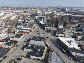 Intersection of Kinnickinnic, Howell and Lincoln Avenues