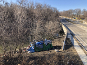 Tent Encampment on Kinnickinnic River