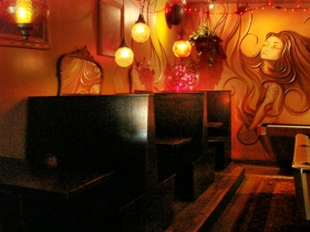 Booth seating.