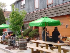 The patio at Burnhearts.