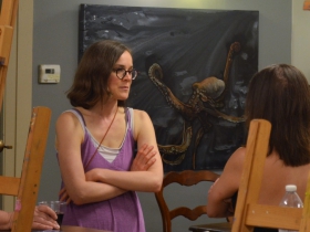 Co-found Lisa Pilarski (L) at The Art School