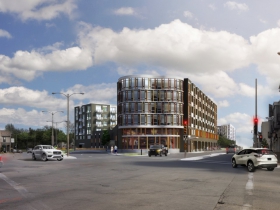 Rendering of proposed apartment building at 2130 S. Kinnickinnic Ave.