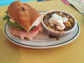 Turkey and Dill Havarti Sandwich with Chili