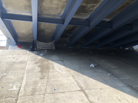 Homeless Encampment Under Interstate 43/94 at Becher St