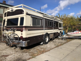 Parked Bus at the Filer & Stowell Complex