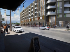 Rendering of proposed apartment building at 2130 S. Kinnickinnic Ave.