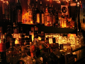 Liquor at Blackbird Bar.