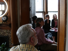 Watching the show.