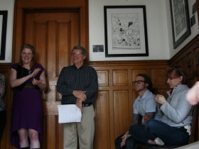 Each performance lasted about an hour, after which actors and audience members mingled and looked around at the gallery.