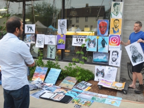 Ryan Biddle (R) at Milwaukee Makers Market