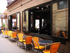 Tonic's side patio area.