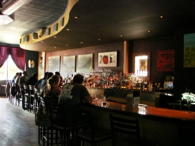 The bar top.