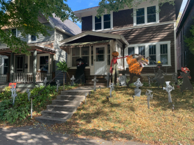 Werewolves guard one house. Photo taken Oct. 19, 2021 by Annie Mattea.