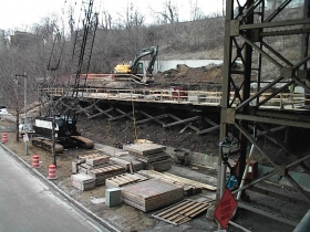 Marsupial Bridge Stairway Construction Project. Photo by Michael Horne.
