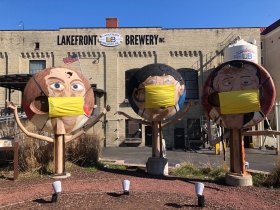 Masking up at Lakefront Brewery