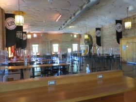 A nearly deserted Lakefront Brewery