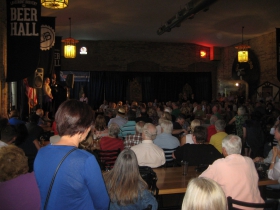 A large crowd at the Burke fundraisers.