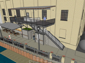 Lakefront Brewery Beer Garden Redevelopment Rendering