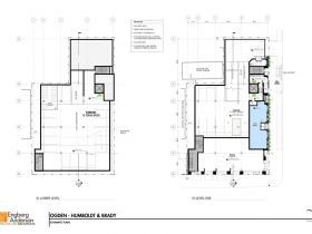 Brady Street Apartment Plan Basement and First Floor.