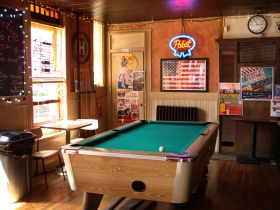 Back room with pool table.