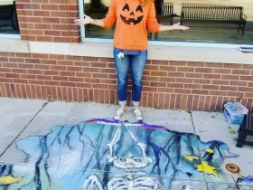 Steph Salvia at Downer Ave Halloween