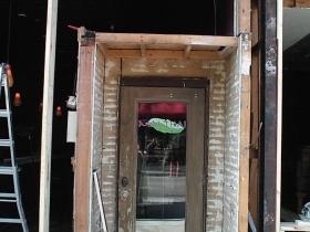 Mai Thai Restaurant was open -- but not for business -- during facade restoration of the historic Brady Street building. Work is being performed by Bierman Construction.