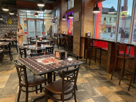 Inside the restaurant