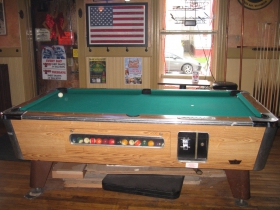 Pool table at Regano's Roman Coin