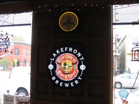 Lakefront Brewery sign