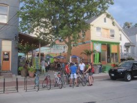 The Nomad World Pub's patio