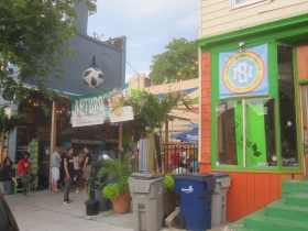The Nomad World Pub's patio
