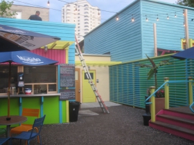 The Nomad World Pub's patio
