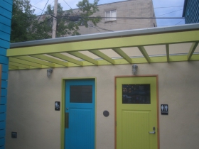 The Nomad World Pub's patio