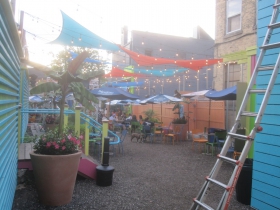 The Nomad World Pub's patio