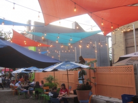 The Nomad World Pub's patio