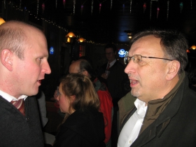Ald. Nik Kovac and Bob Monnat