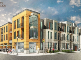 Brady Street Apartment Building Rendering SE View