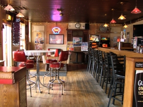View of top bar from bottom bar.