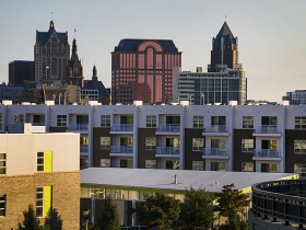 The Beerline B Apartments seen from Wolf Peach.